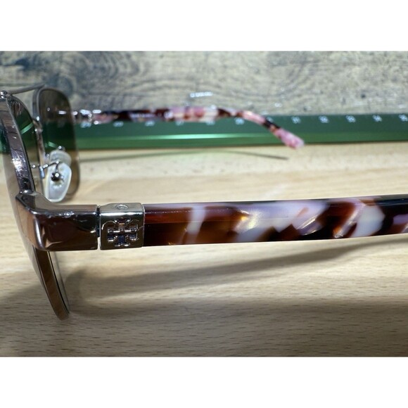 Tory Burch TY6070 32738Z 57 Rose Gold/Light Brown Gradient Mirror Sunglasses - Picture 3 of 14